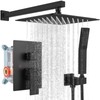 gotonovo Rainfall Bathroom Shower System Rain Shower Head and Handle