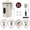 1800ML Airtight Coffee Canister with Date Tracker&Transparent Window, 22.8OZ Coffe