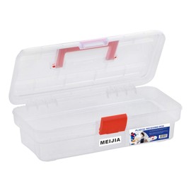 MEIJIA - Organizador de herramientas portátil con asa, caja (negro y naranja)