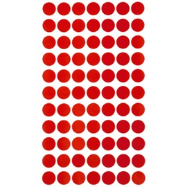 Stickers Red 15mm Round Stickers - 1.5cm Glue Dots Pack of 1540 by Royal Green