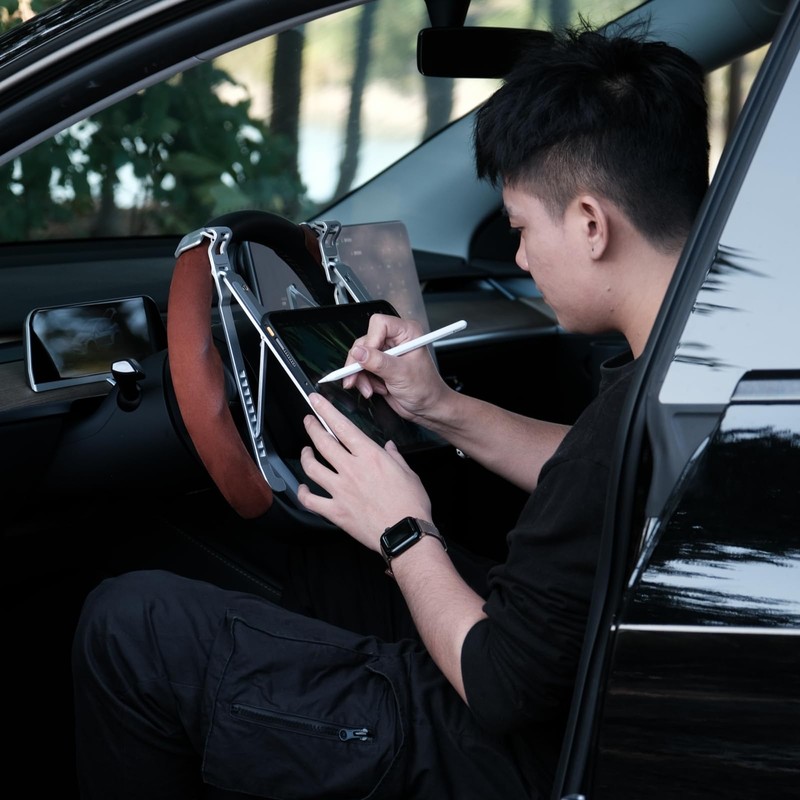 STEERTOP Adjustable Car Handle, Computer Stand, Laptop Stand, Car Office,