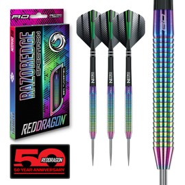 Red Dragon Razor Edge Spectron 22g Tungsten Darts Set with Flights and Shafts