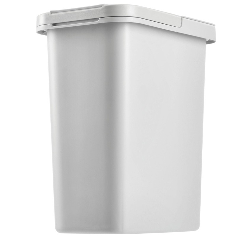 KADAX Waste Bin with Hinged Lid, Rectangular Plastic Waste Bin