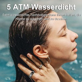 Smart Ring Android Smart Rings for Men Women Fitness Tracker Ring Sleep Tracker Smart Ring Fitness Ring Pedometer Fitness Tracker IOS Heart Rate Heart Rate Monitor Sport Health Ring Black Rose Gold