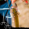 2 Pcs Stainless Steel Self-Locking Fishing Forceps Locking Pliers Piercing