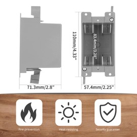 HUIXHAO Single Gang Old Work Electrical Outlet Box,Old Work, 14 Cubic Inch PVC Junction Box, Grey, 1 Pack,ETL Listed and 2 Hours Fire Certification, for Home Improvement