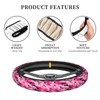 Mlanxi Camouflage Camo Pink 15 Inch Universal Steering Wheel Covers,