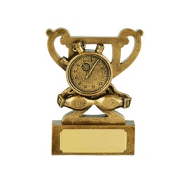 SilverTrophy: Swimming Gold Mini Trophy Award - Swim Race, Male & Female, School Events, Swimming Team, Club, Individual Medley, Butterfly, Backstroke, Breaststroke, Front Crawl, Championships.