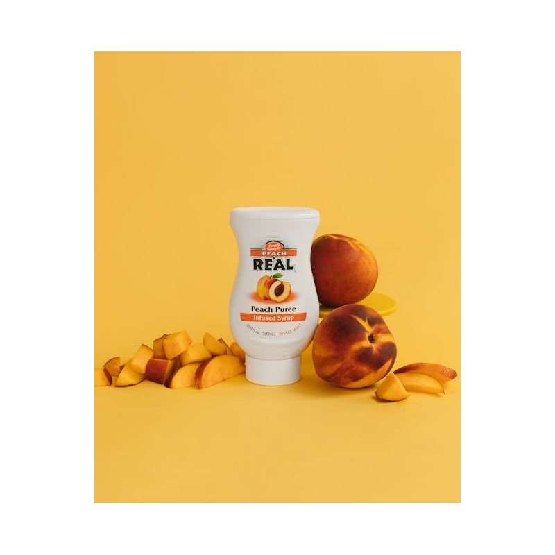 Peach Reàl Infused Exotics, Peach Puree Infused Syrup, 16.9 FL