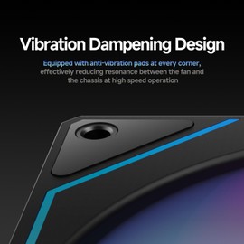 Gamma F12 ARGB Computer Case Fan,120mm PWM PC Cooling Fan,Standard & Reverse 9 Blades Selectable,Hydraulic Bearing,Customizable Lighting Effect(3-Pin),Low-Noise,Up to 1600RPM(1PACK-Standard-BK)