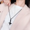 Akascord Cross Necklace for Men, Gold Inverted Cross Pendant Necklace