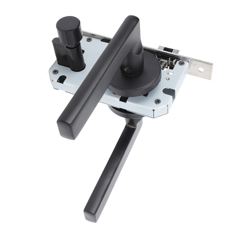 House Door Handle Lock Aluminum Black Antioxidant Coating Shock Resistance