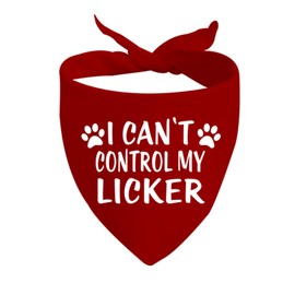 1 Piece I Can't Control My Licker Dog Bandana Dog Scarf New Pet Puppy Gift (I Can't Control My Licker D)
