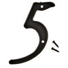 Hy-Ko 4” Classic Black Reflective Plastic House Number, Modern Raised