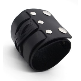 Scddboy Leather Bracelet for Men Women,Punk Braided Rope Alloy Bracelet Bangle Wristband