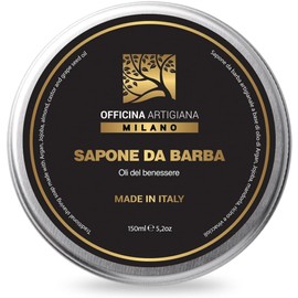 The Goodfellas Smile, Jabón de Afeitar Officina Artigiana con 5 aceites antioxidantes y manteca de karité, Hecho en Italia, 150 ml (Oli Del Benessere)