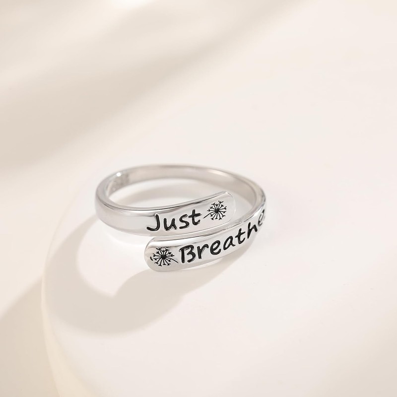Anillo de diente de león para mujer, plata de ley