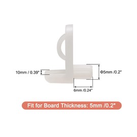 sourcing map Plastic Shelf Support Pegs,5mm Shelf -Locking,Mini Cabinet Shelf Clips,Shelf Bracket Hoder Peg,for Kitchen Furniture Book Shelves Supplies,20pcs