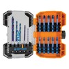 Spyder 15-Piece Drill Bit and Impact Driver Bit Kit, Mach-Blue