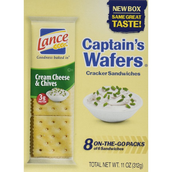 Lance Captain's Wafers Cream Cheese & Chives Crackers, 3 Pound