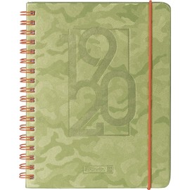 Baier & Schneider Brunnen 1072966160 "Camouflage" School Calendar/Weekly Calendar 2019/2020, 2 Pages = 1 Week, Sheet Size 12 x 16 cm, A6, PU Cover, Green