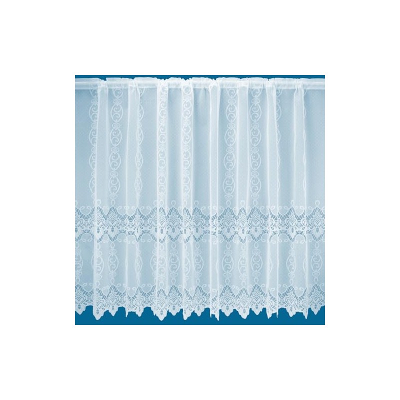 Amelia Heavy All Over Pattern Net Curtains In White -