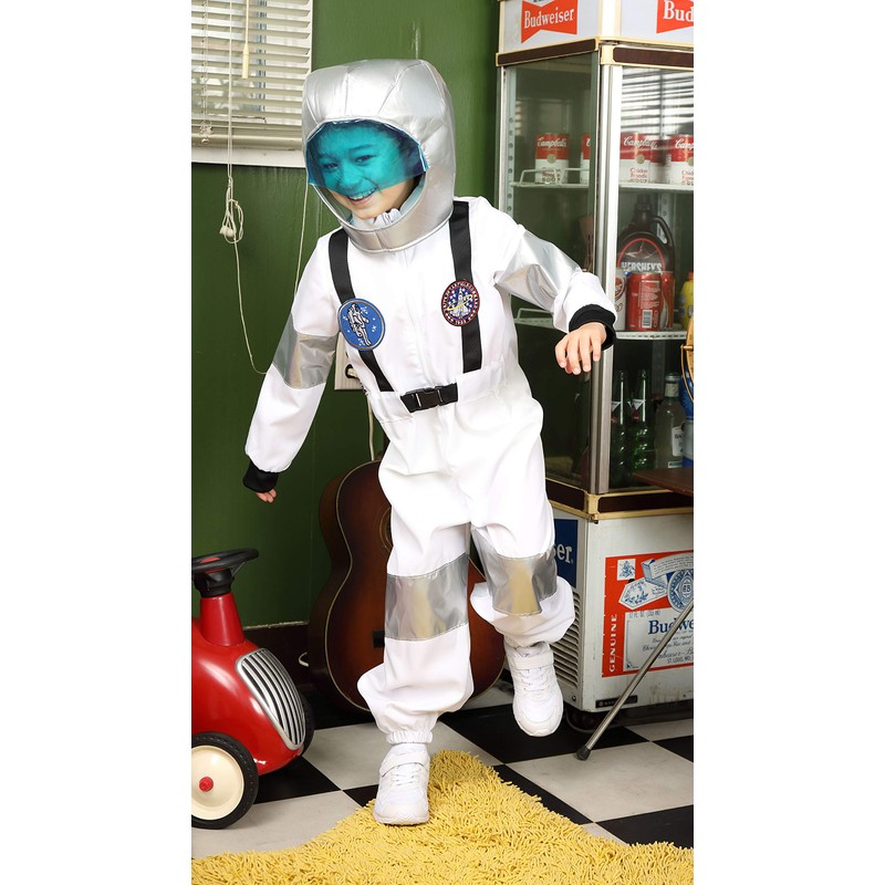 Party City Space Boy Costume For Kids, Size 100, White