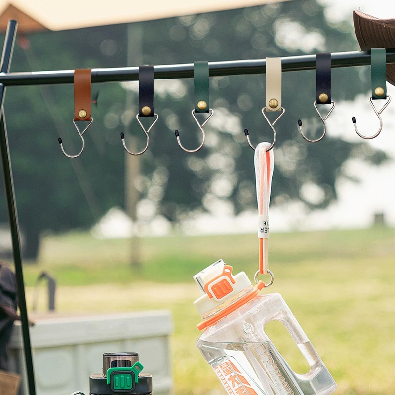 Leather S Hooks, Pack of 12 Hooks for Clothes Rail,