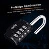 Diyife Pack of 3 4-Digit Combination Lock, Padlock, Weatherproof Metal,