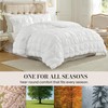 Amélie Home White Comforter Set Queen, Bubble Lightweight Bed Set