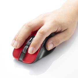 Sanwa Supply MA-BB518R Bluetooth Blue LED Mouse (5 Buttons, Red)