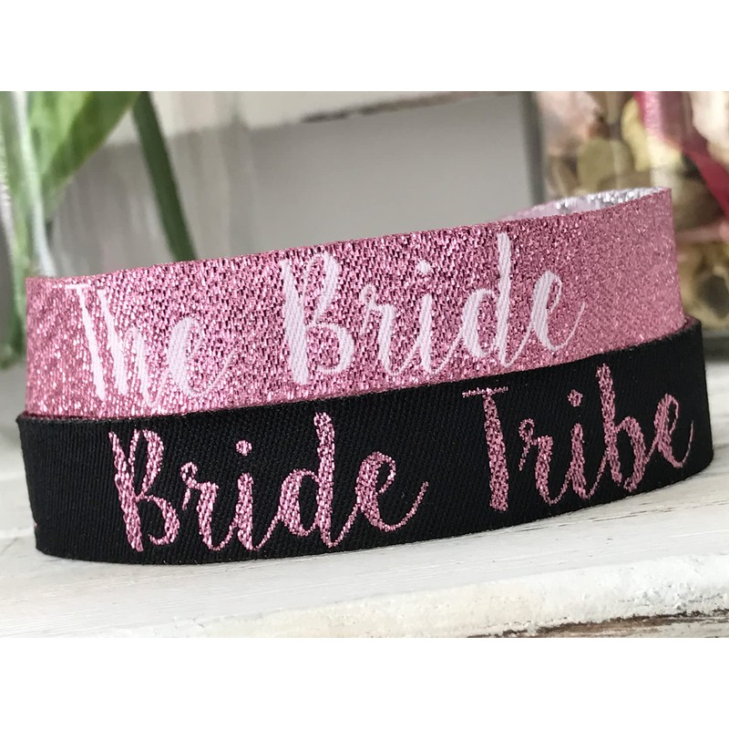 BRIDE TRIBE 'ROSE GOLD' Hen Party Wristbands (Pack of 10)