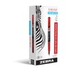 Zebra Sarasa Fineliner Pen, 0.8mm, Red, 12-Count