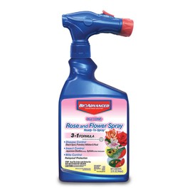 BioAdvanced All-In-One Rose and Flower Plant Spray, Hose Spray, 32 oz