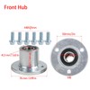 REBEKAMODS Front Wheel Hub 17mm Replacement Parts, 3 Stud Axle