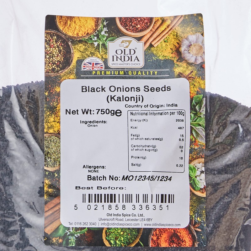 Old India Black Onions Seeds (Kalonji) 750 g