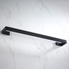 JunSun Matte Black Bath Towel Bar 24 Inch Bathroom Towel