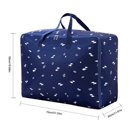 Fodlon Pack of 2 105L Storage Bags, Extra Large Clothes Storage Organisation, Foldable Organiser Bag, Carry Bag for Duvets, Clothes, Blankets, Cushions, Quilt