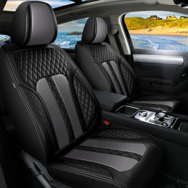 Unbranded Car Seat Cover For Hyundai Tucson 2010-2026 PU Leather 2PCS Front Seat Covers