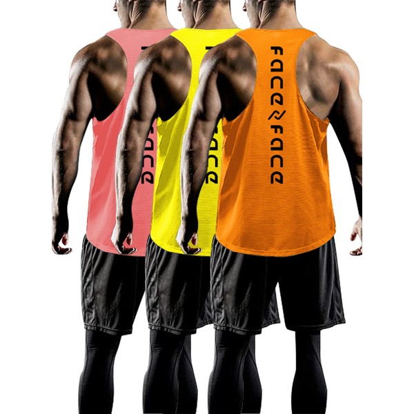Tank Tops Men Y-Back Muscle 3 Pack Dry Fit Sleeveless