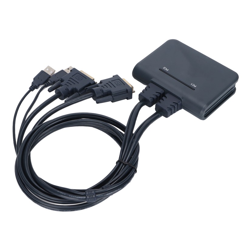 USB KVM Switch 2 Ports Wired HD Multimedia Interface KVM