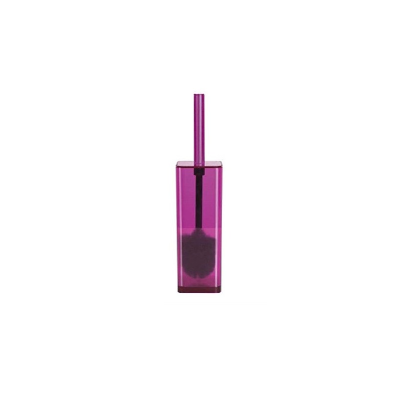 Spirella 10.15299 Toilet Brush Cubo Clear Fuchsia
