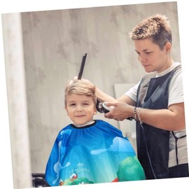 LiJuanWang Children's Hairdressing Cape, Children's Hairdresser Cutting Cape, Hairdressing Cape for Children, Children's Hairdresser Apron, Waterproof Cover Dress, Hair Cutting Cape, blue