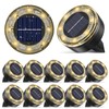 vighep Mini Solar Ground Lights, 12 Pack Solar Lights Outdoor