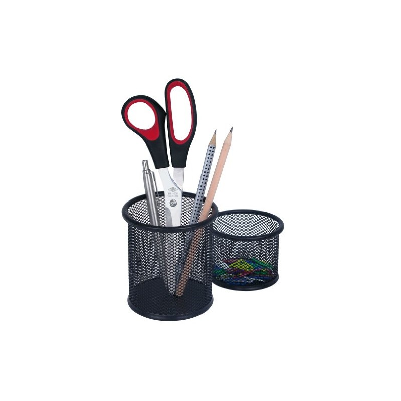 Wedo 65401 Stifteköcher Office (Drahtmetall) 2 Stück, schwarz
