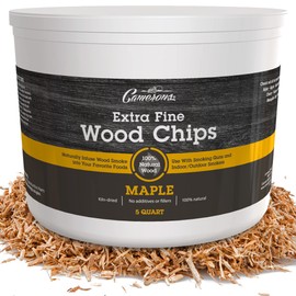 Camerons All Natural Extra Fine Maple BBQ Wood Chips for Smokers (5 Quart, 4.731L) - Kiln Dried Wood Sawdust Shavings for Cocktail Smoking Guns, Stovetop Smokers, Smoke Boxes - Barbecue Grilling Gifts