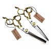 Remmar Co Set 2 Tijeras 6 Pulgadas Estilista Barbero Dorado