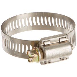Breeze - 62020H Power-Seal Stainless Steel Hose Clamp, Worm-Drive, SAE Size 20, 13/16" to 1-3/4" Diameter Range, 1/2" Bandwidth (Pack of 10)