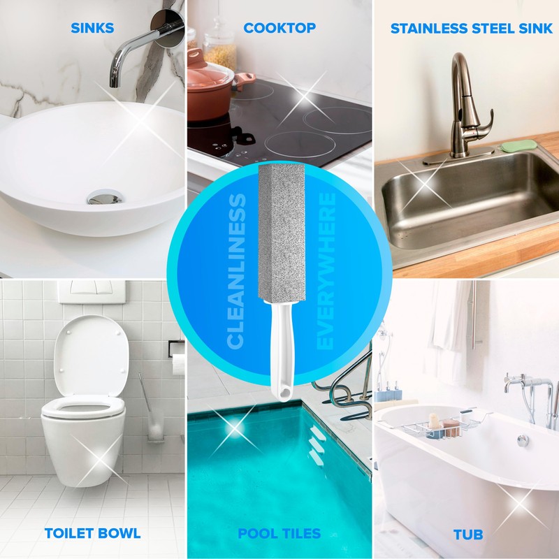 DISIWENE Pumice Cleaning Stone with Handle Toilet Bowl Cleaner Hard