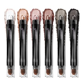 LUXAZA PRO Classic 6PCS Neutral Eyeshadow Stick Makeup Set, Matte Cream Eye Shadow Eyeliner Brightener Pencil Crayon - Dusk Bloom